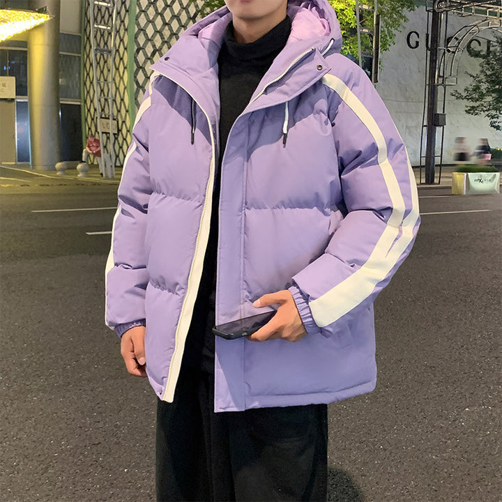 Herren funktionale Winterjacke mit Kapuze und gestepptem Futter Aliams