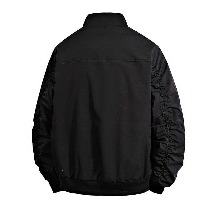 Herren praktische Übergangsjacke mit hohem Kragen und vielseitigen Taschen Aliams