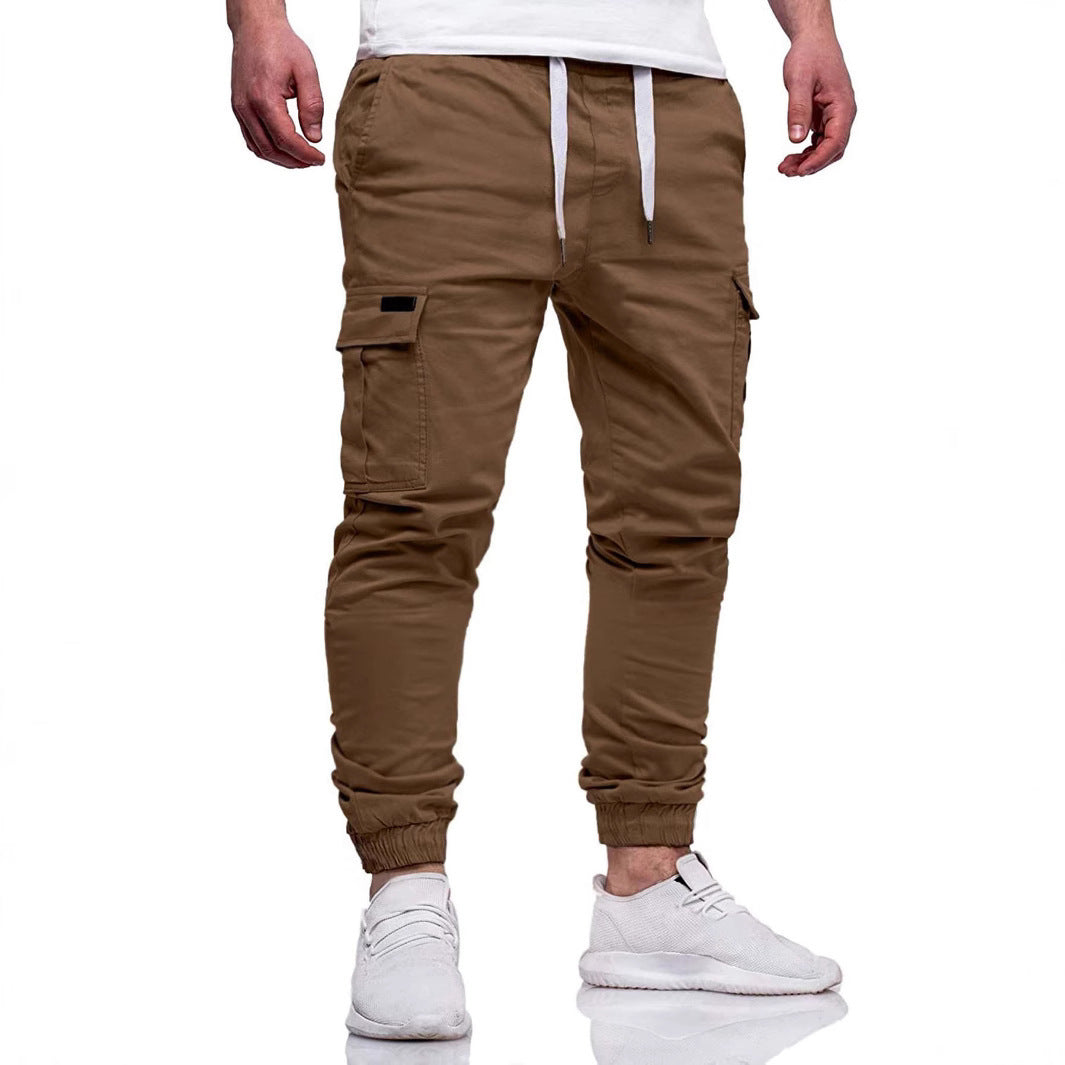 Herren Cargo-Jogginghose mit elastischem Bund und mehreren Taschen Aliams