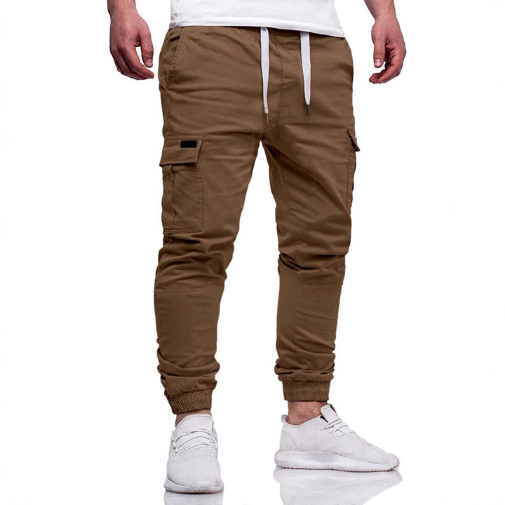 Herren Cargo-Jogginghose mit elastischem Bund und mehreren Taschen Aliams