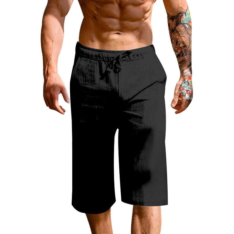 Herren bequeme Sport-Shorts mit elastischem Bund und verstellbarem Kordelzug Aliams