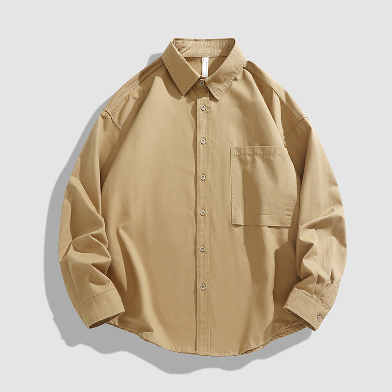 Herren Hochwertiges Langarmhemd mit praktischer Brusttasche Aliams