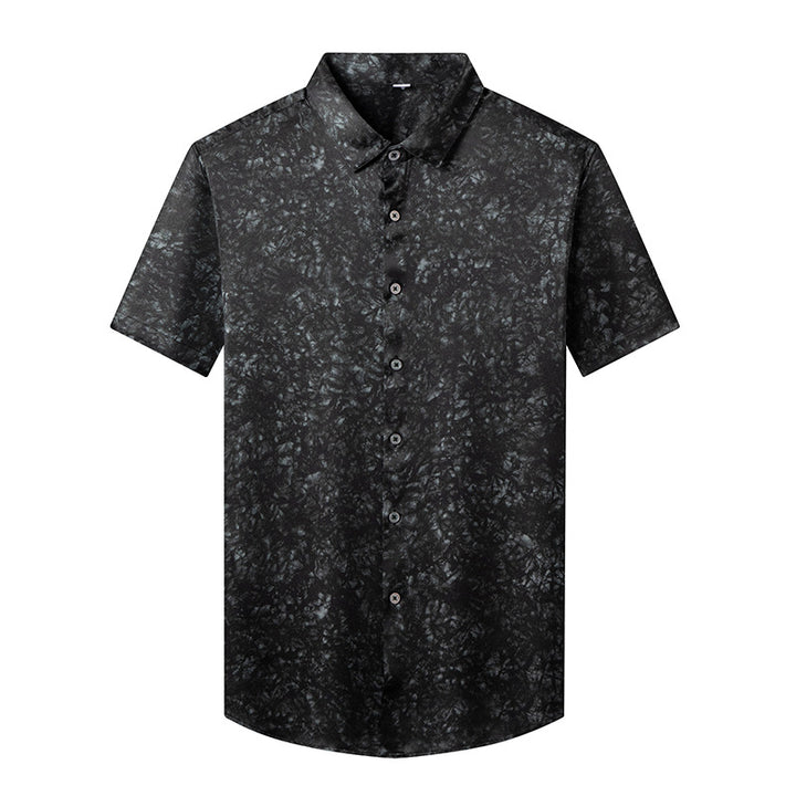 Herren Kurzarmhemd mit eleganter Marmor-Optik Aliams