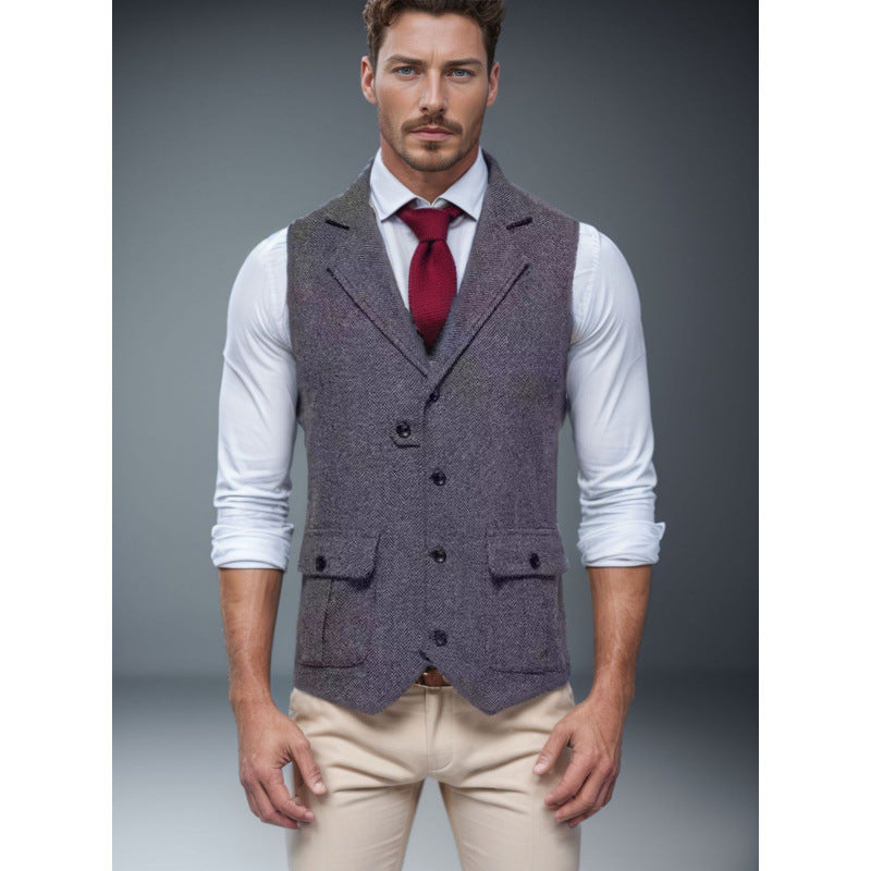 Herren stilvolle Wollweste Aliams