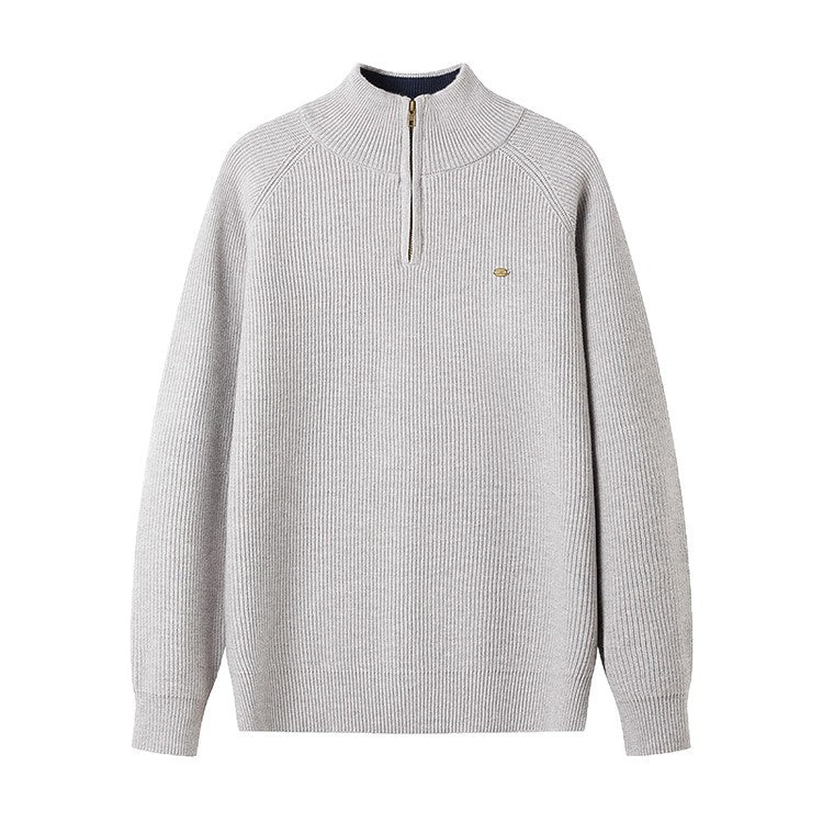 Herren Strickpullover mit halbem Reißverschluss Aliams