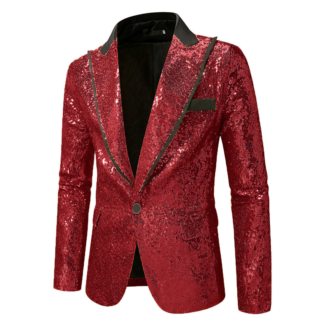 Herren Glitzernder Smokingblazer aus hochwertigem Satin Aliams
