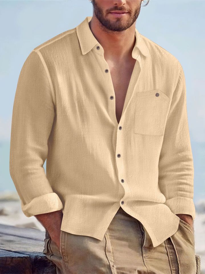 Herren Freizeit-Hemd mit lässiger Passform und praktischer Brusttasche Aliams