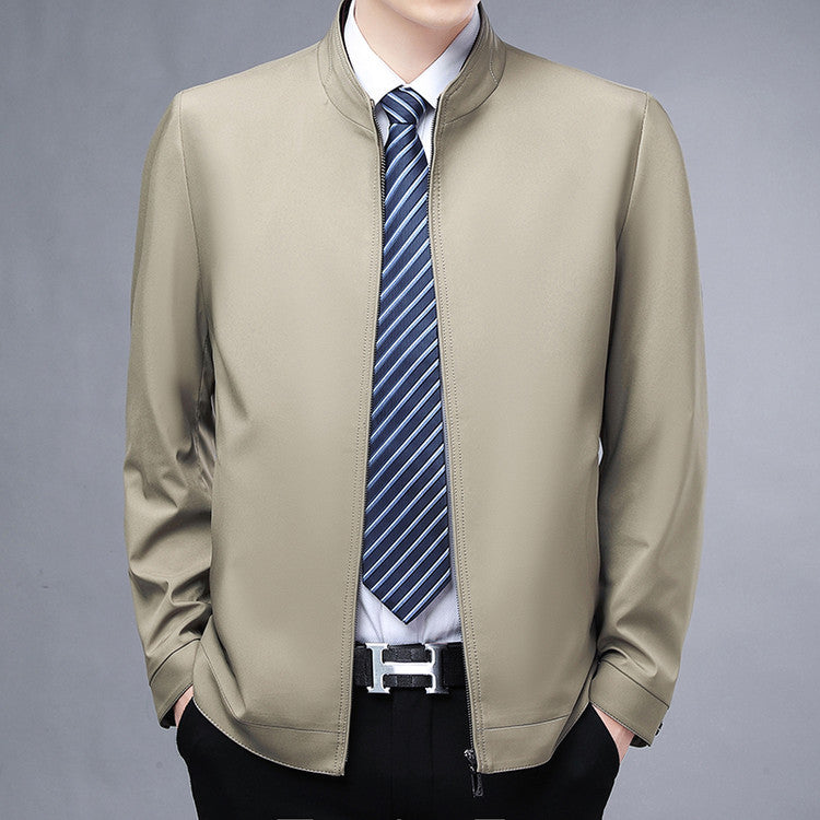 Herren elegante Übergangsjacke mit modernem Stehkragen Aliams