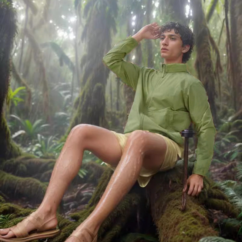 Herren funktionale Übergangsjacke mit verstellbarem Kragen Aliams