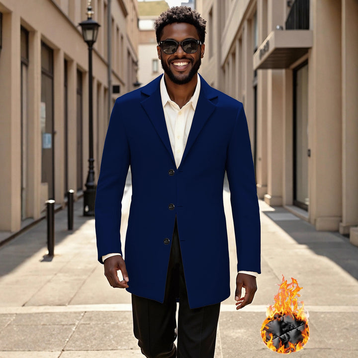 Herren eleganter und modischer Langmantel Aliams