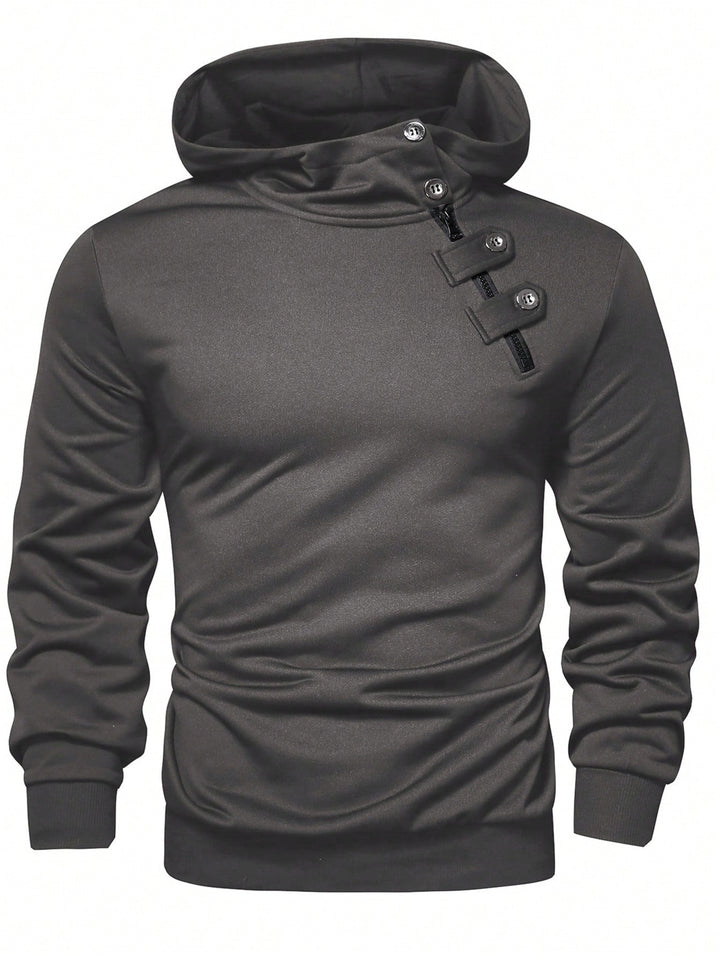 Herren Hoodie mit innovativem Kragen und praktischer Taschenlösung Aliams