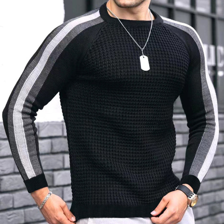 Herren Strickpullover mit sportlichen Streifen Aliams