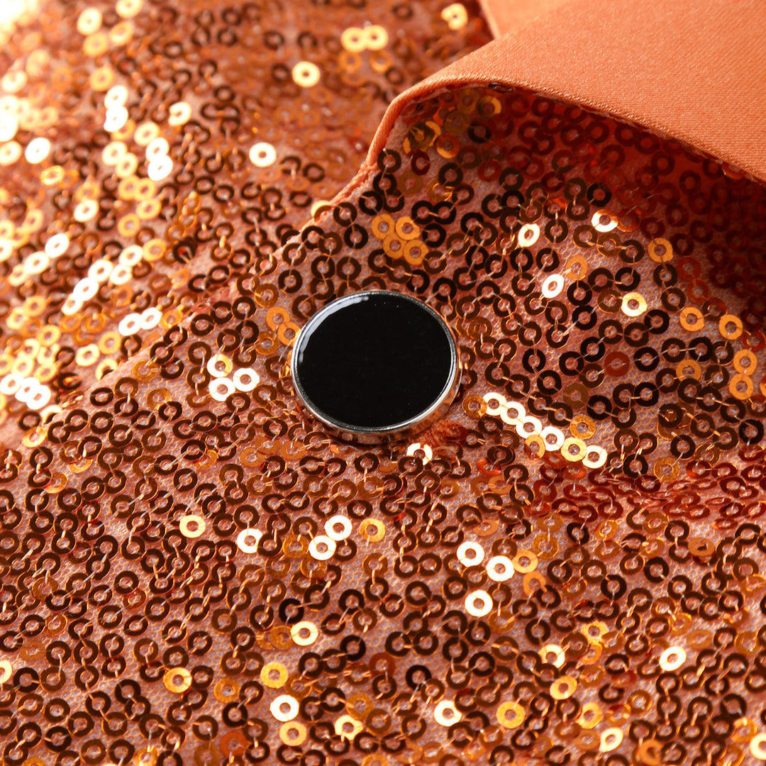 Herren Glamouröses Paillettenanzugset mit stylischem Satin-Revers Aliams