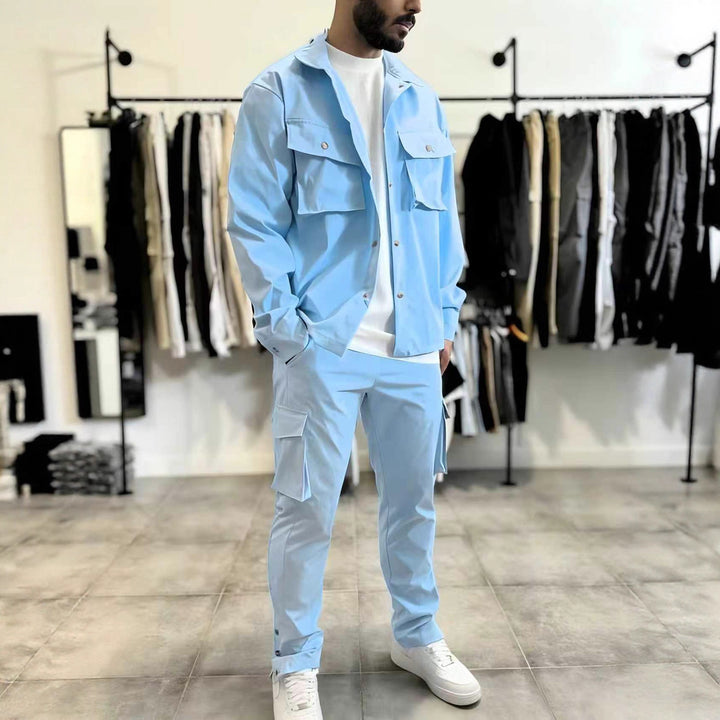 Herren funktionale Freizeitjacke mit Cargo-Hose Set Aliams