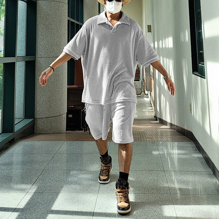 Herren Freizeit Polohemd und Shorts Set Aliams