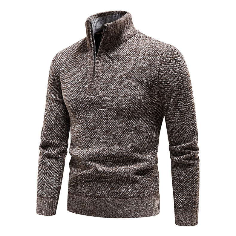 Herren Stylischer Strickpullover mit hohem Kragen und strukturiertem Design Aliams