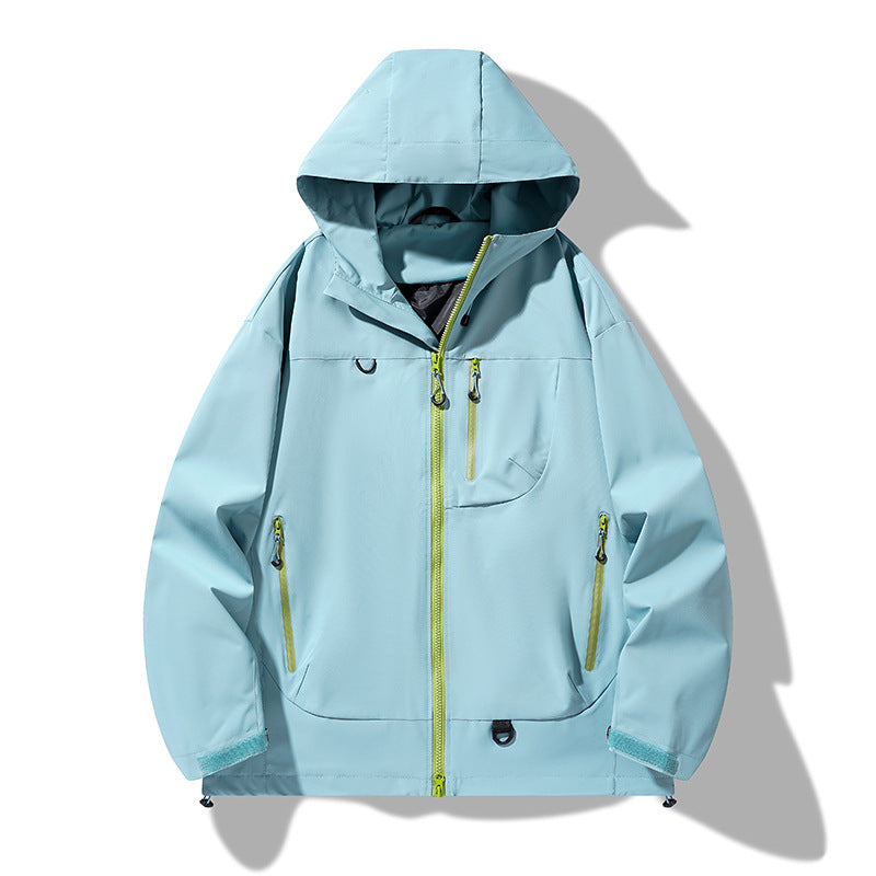 Herren technische Outdoor-Jacke mit wasserdichtem Gewebe und verstellbarem Kapuzensystem Aliams