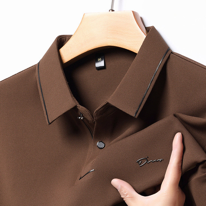 Herren Hochwertiges Langarm Poloshirt mit feuchtigkeitsregulierendem Stoff Aliams