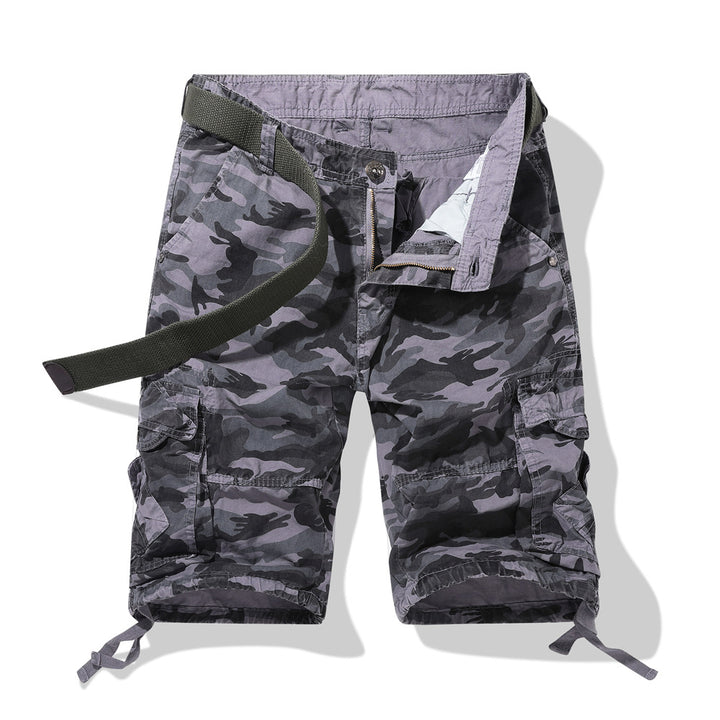 Herren Cargoshorts im Camouflage-Design mit verstellbarem Bund Aliams