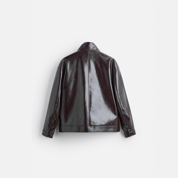 Herren Bikerjacke aus edlem Kunstleder mit praktischen Klappentaschen Aliams