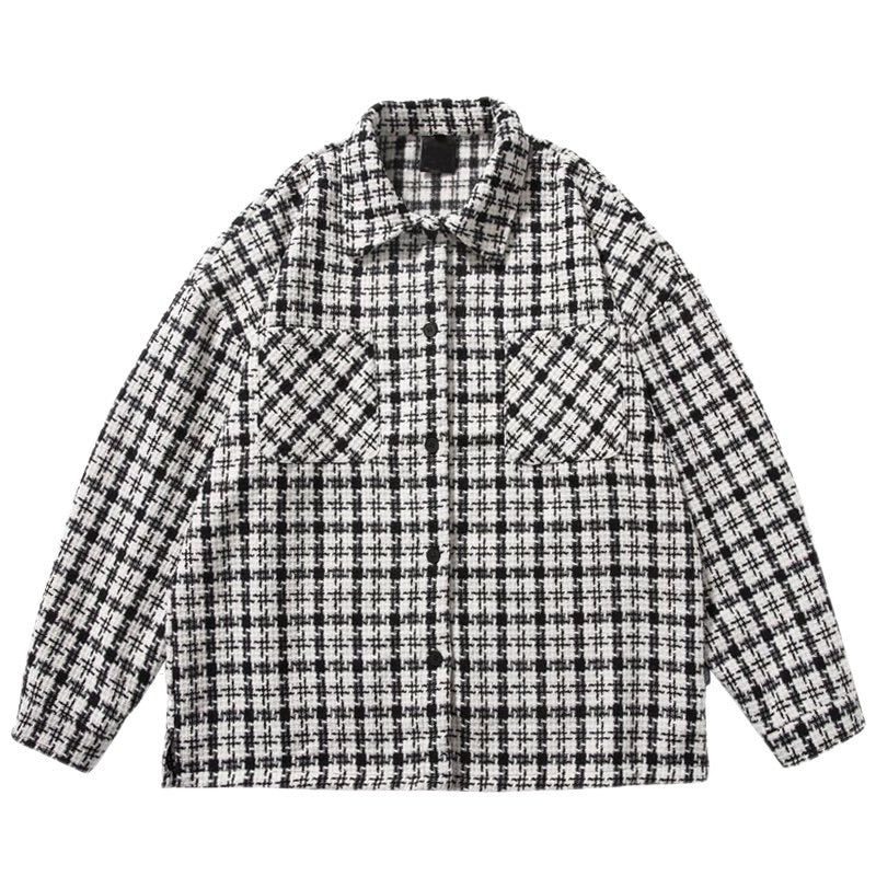 Herren Karierte Überhemdjacke mit zwei aufgesetzten Taschen und modernem Schnitt Aliams