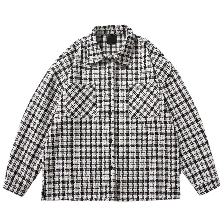 Herren Karierte Überhemdjacke mit zwei aufgesetzten Taschen und modernem Schnitt Aliams