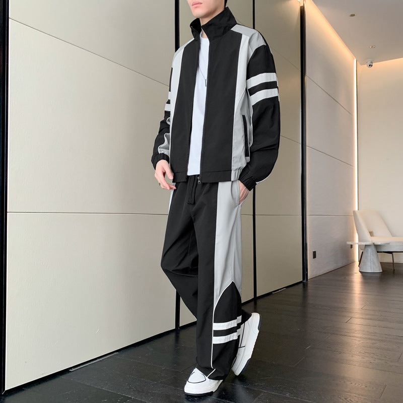 Herren Sportlicher Trainingsanzug mit atmungsaktiven Eigenschaften und funktionalen Seitentaschen Aliams