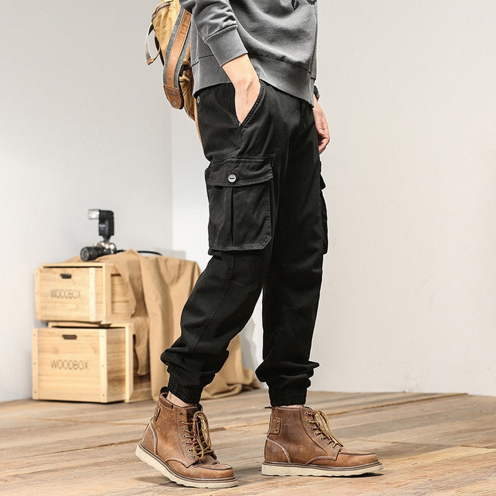 Herren cargo-hose mit elastischem Bund und praktischen Seitentaschen Aliams