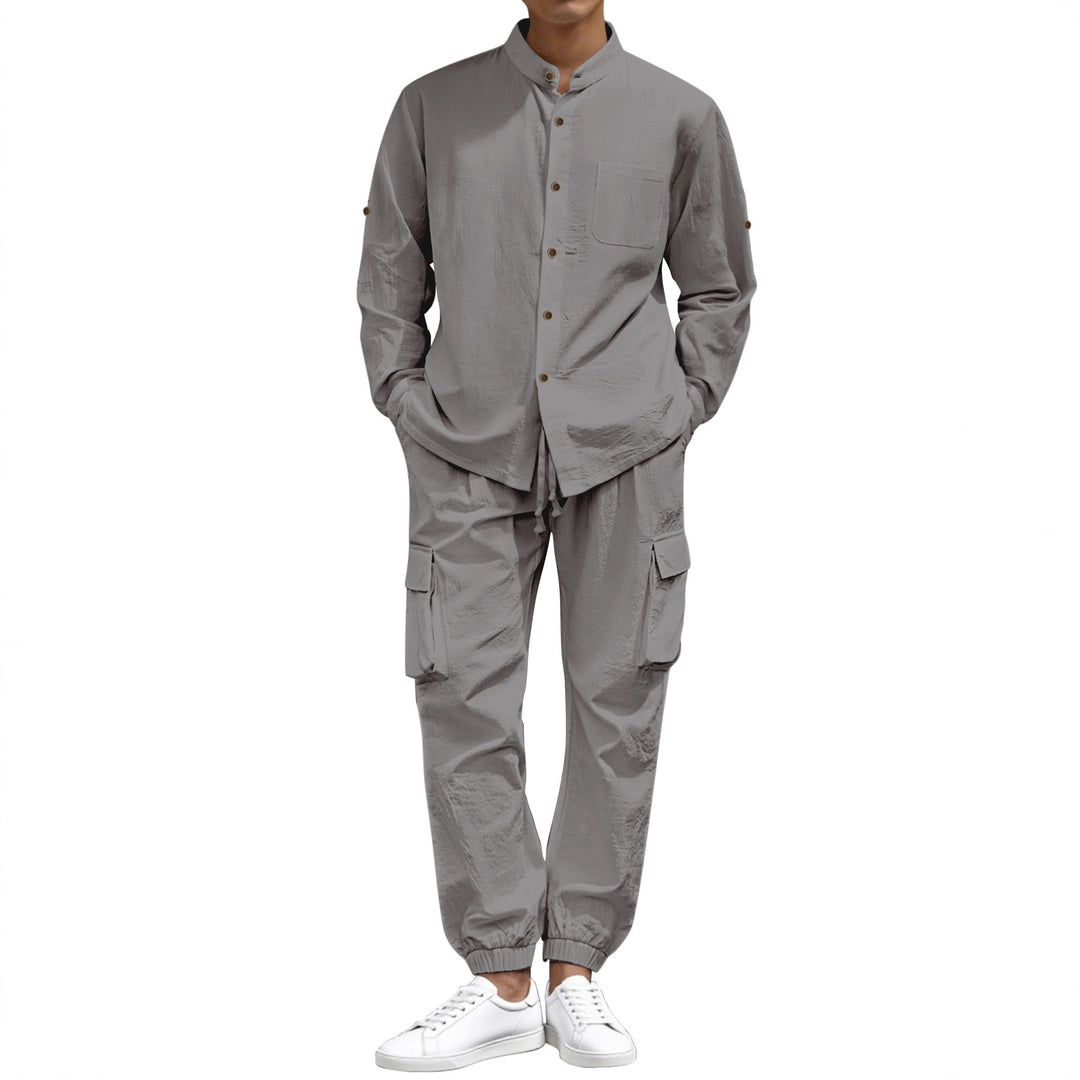 Herren Cargo-Set mit Stehkragen und elastischen Bündchen Aliams
