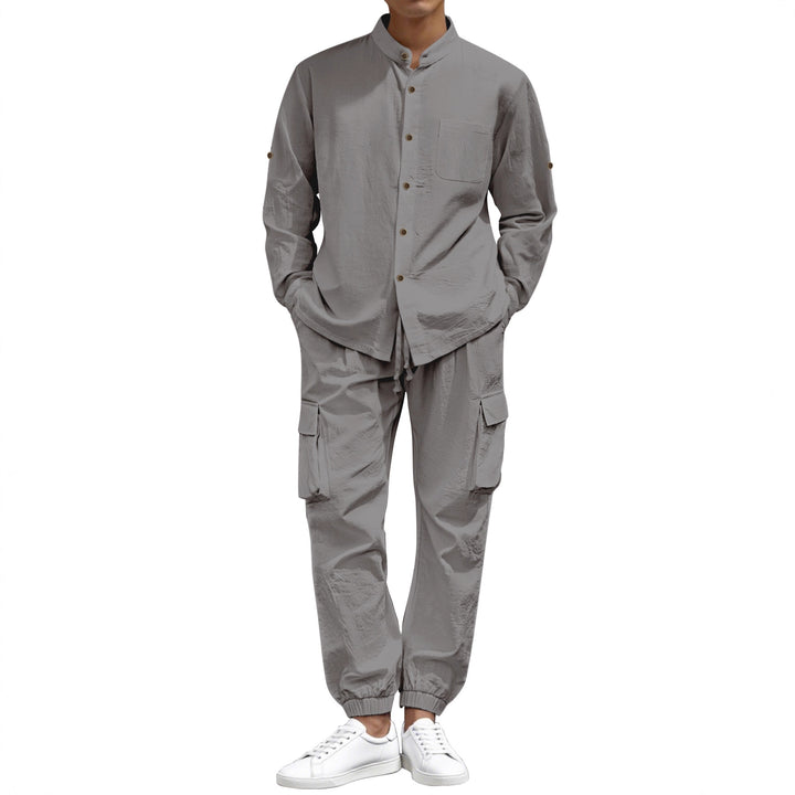 Herren Cargo-Set mit Stehkragen und elastischen Bündchen Aliams