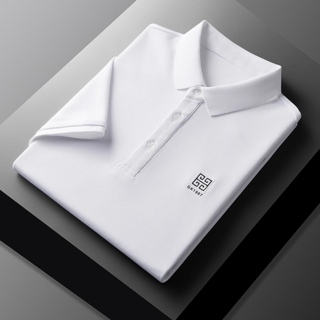 Herren klassisches Poloshirt mit feiner Piqué-Struktur und eleganten Details Aliams