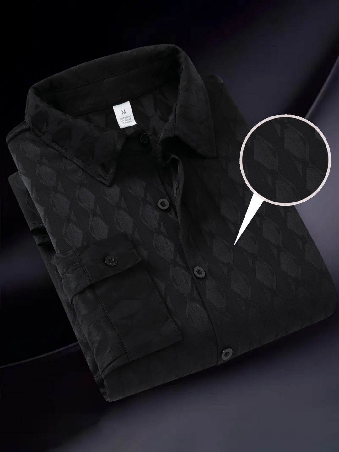 Herren elegantes Hemd mit strukturiertem Muster und hochwertiger Verarbeitung Aliams