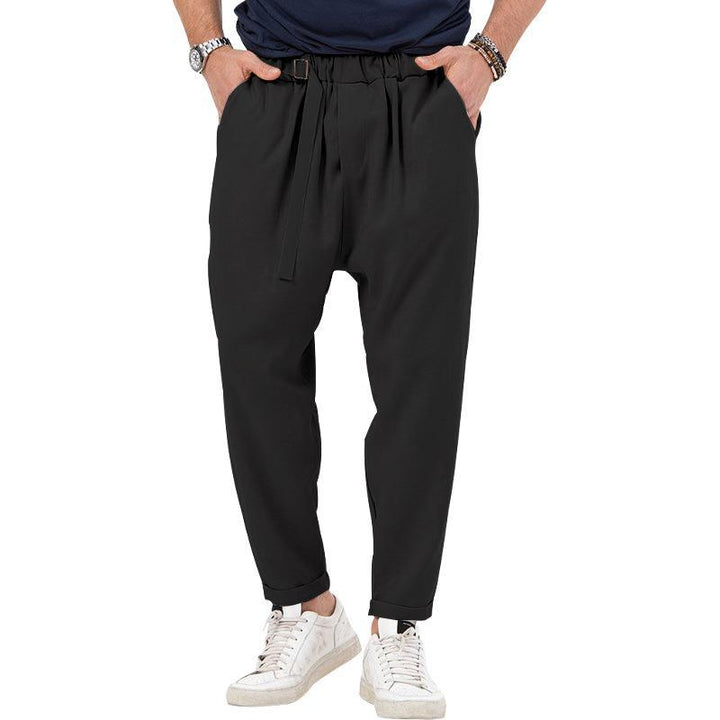 Herren stylische Haremshose mit elastischem Bund und praktischen Seitentaschen Aliams