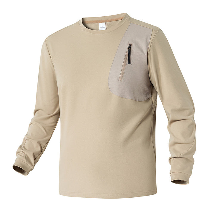 Herren funktionales Langarm-Shirt mit praktischer Brusttasche Aliams