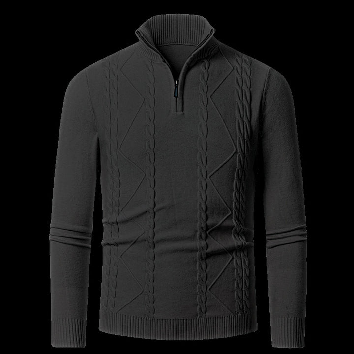 Herren Strickpullover mit modischem Reißverschluss Aliams