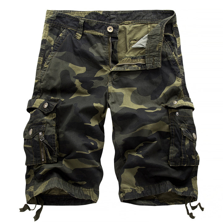 Herren Cargoshorts mit multifunktionalen Taschen und camouflagemuster Aliams
