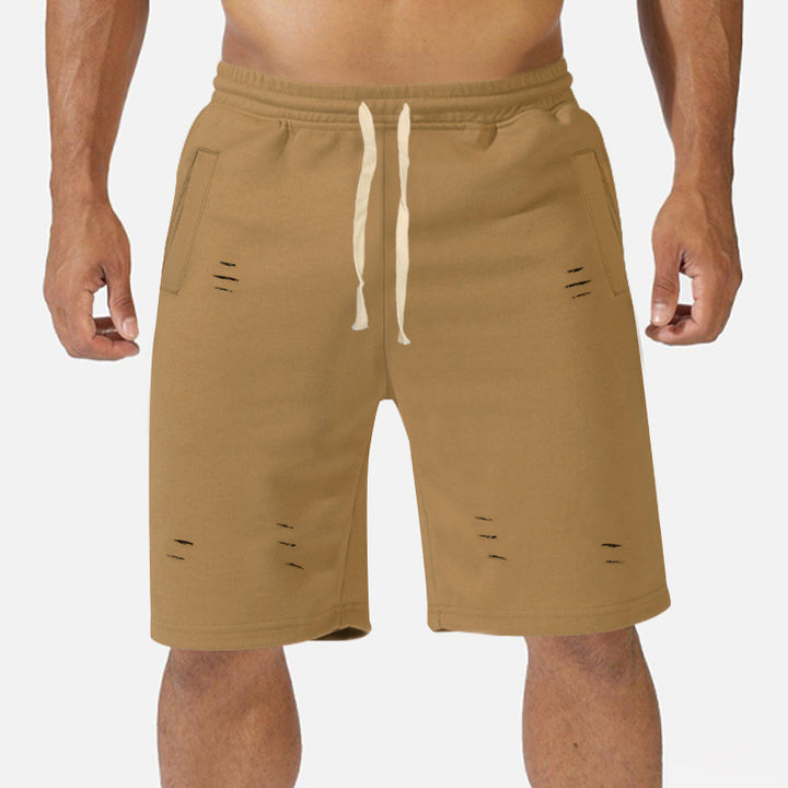 Herren Baumwoll-Shorts mit verstellbarem Bund und modischen Akzenten Aliams