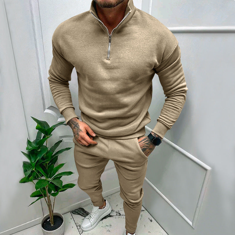 Herren sportives Sweatshirt- und Jogginghose-Set mit Reißverschluss Aliams