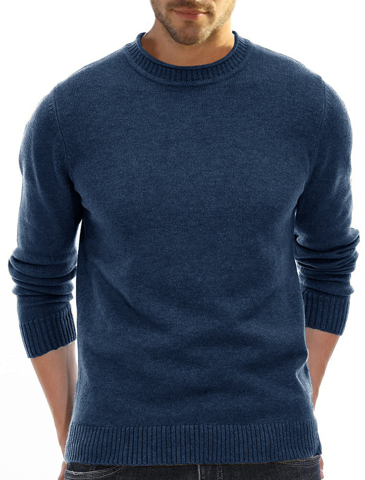 Herren Elegant geschnittener Pullover mit Rundhalsausschnitt Aliams
