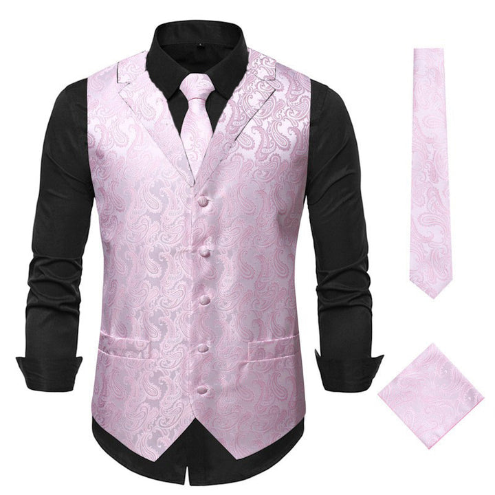 Herren elegante Weste mit Paisley-Muster Aliams