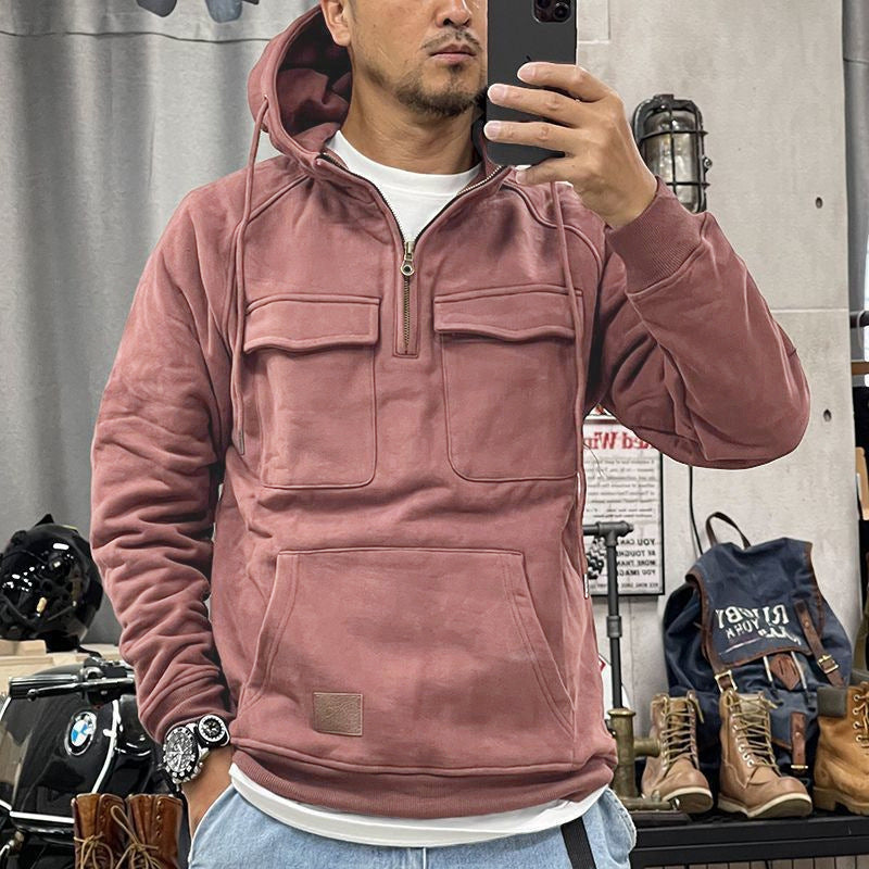 Herren Funktionales Kapuzenpullover mit praktischen Taschen Aliams