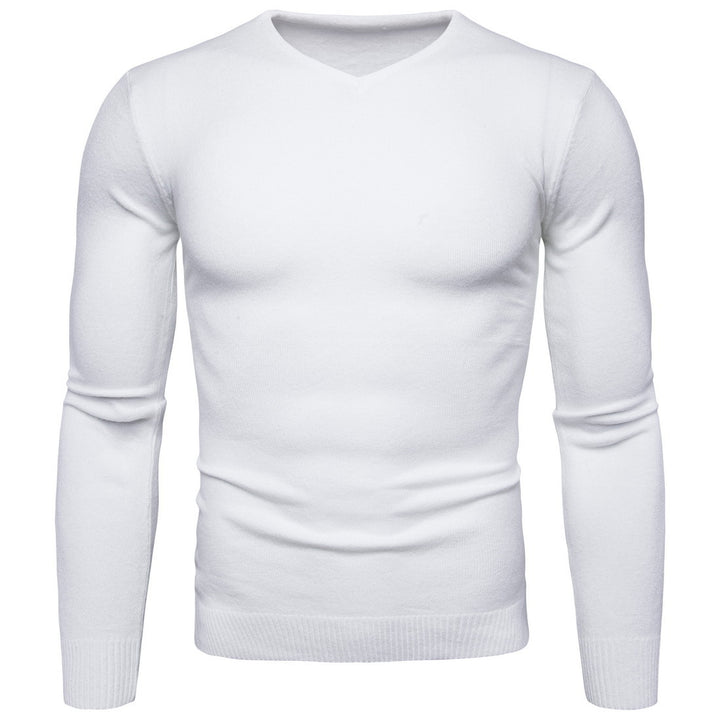 Herren feiner V-Ausschnitt Pullover aus hochwertiger Baumwolle Aliams