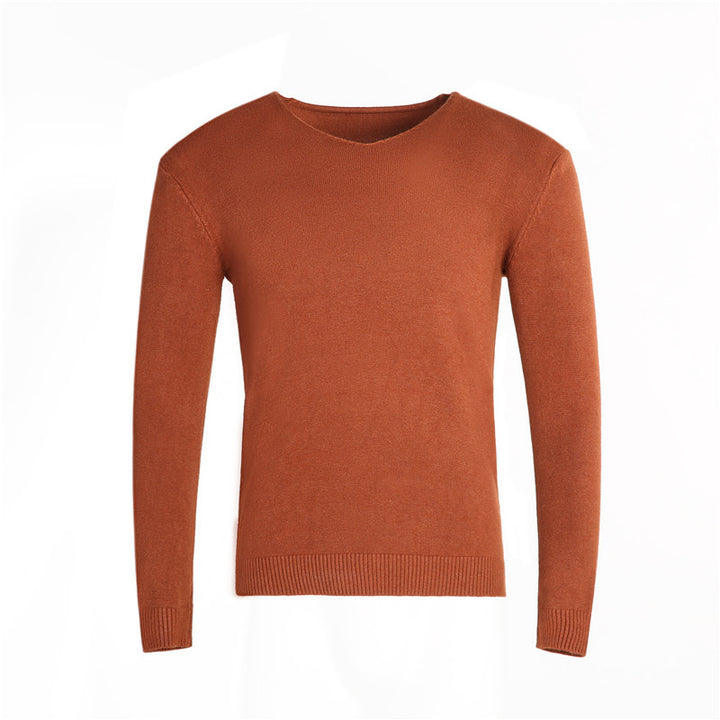 Herren klassischer V-Ausschnitt Pullover Aliams