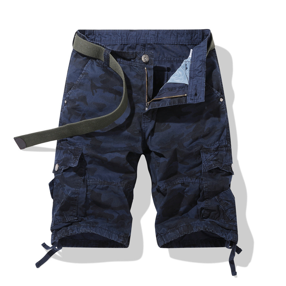 Herren Cargoshorts im Camouflage-Design mit verstellbarem Bund Aliams
