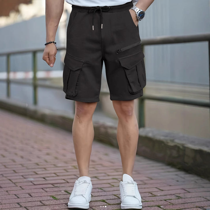 Herren Cargo-Style Utility-Shorts mit Mehrfachtaschen-Design Aliams