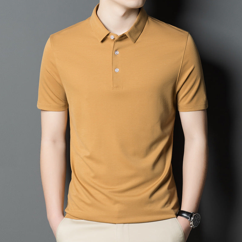 Herren hochwertiges Kurzarm-Polohemd aus atmungsaktiver Baumwolle Aliams