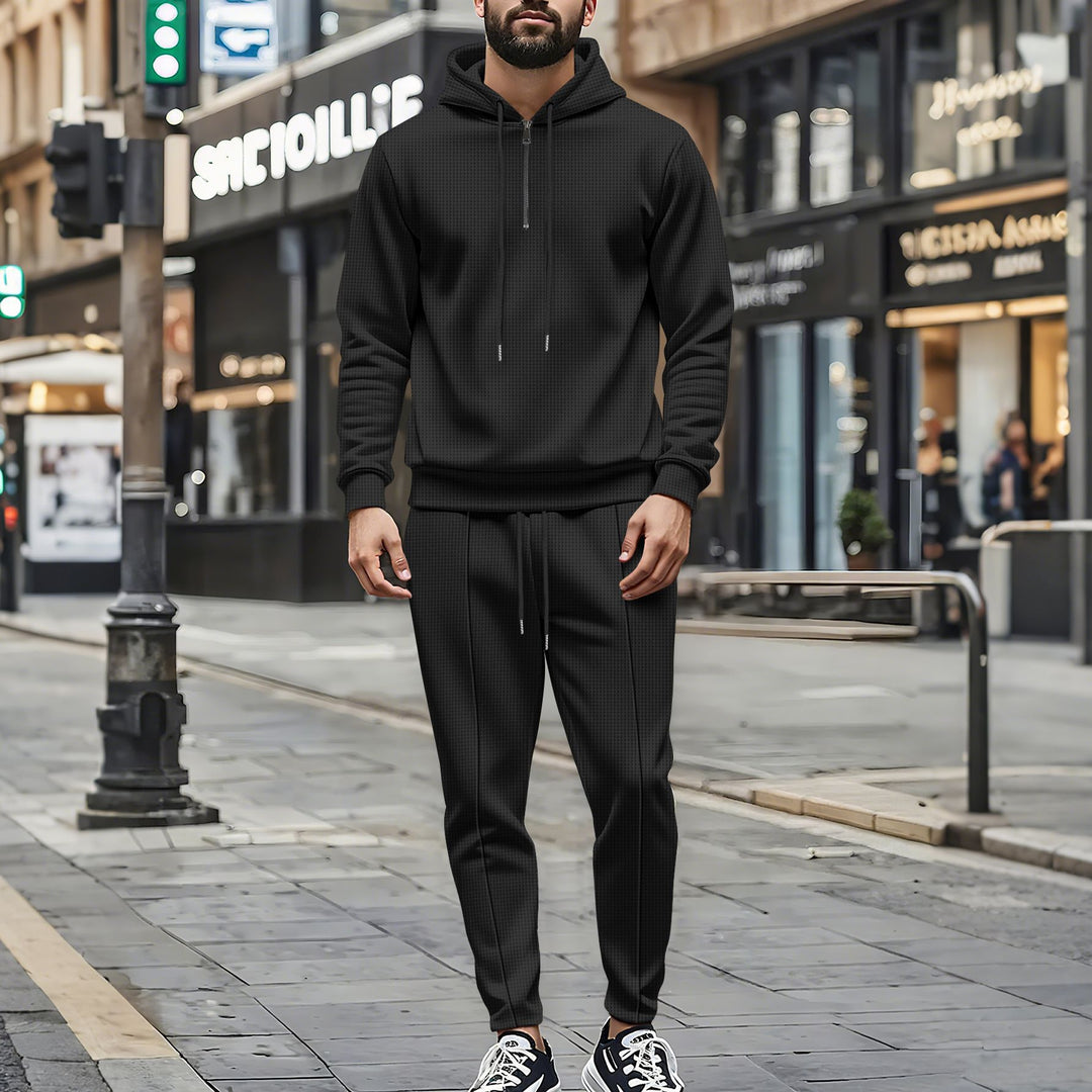 Herren Sportliches Jogginganzug mit strukturiertem Design Aliams