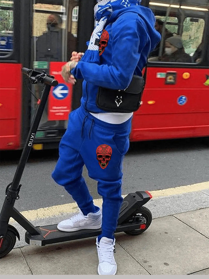 Herren Sportanzug mit detailreichem Totenkopf-Design Aliams