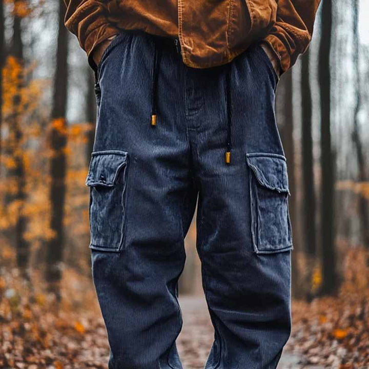 Herren bequeme Cargo-Hose mit seitlichen Taschen im lässigen Design Aliams