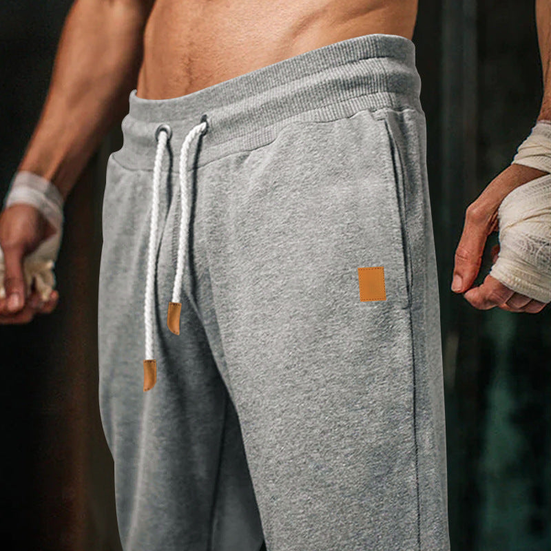 Herren bequeme Jogginghose mit elastischem Bund und modischen Details Aliams